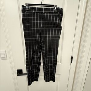 Talbots Chatham Ankle Black and White Windowpane Skinny Pants